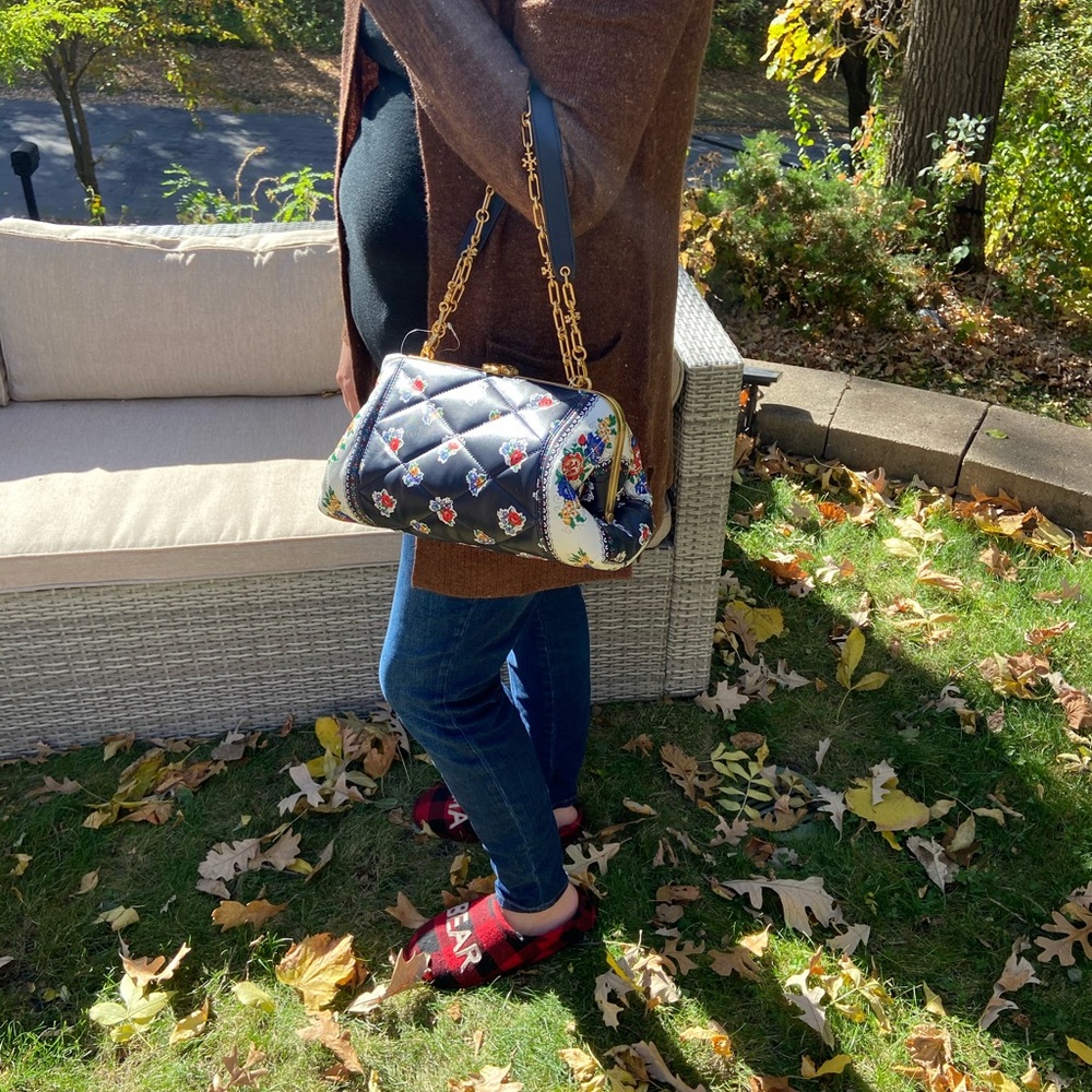 Tory Burch Floral Cleo Handbag - Picture 4 of 8